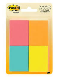 3M Post-It Note Sm World Of Color 4 Pack (SKU 1015056652)