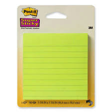 3M Post-It Super Sticky Lined Notes (SKU 1011670852)