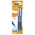 Bic Atlantis Medium Blue Ink 2 Pack