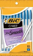 Bic Cristal Xtra Smooth 10 Pack Blue Ink