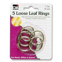 Cli 5 Loose Leaf Rings 1" Dia.