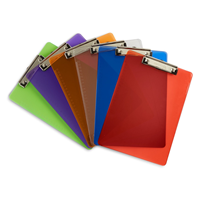 Cli Plastic Clipboard Assort. Colors