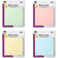 Cli Sticky Notes Ass. Pastels 4 Pack