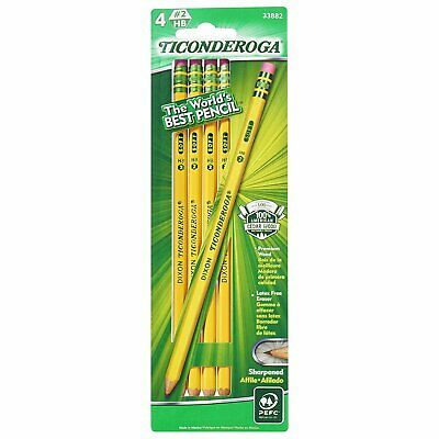Dixon Ticonderoga #2 Wood Pencil 4 Pack (SKU 1012290751)