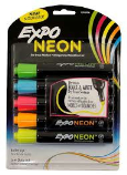 Expo Neon Dry Erase Markers - 3 Pk
