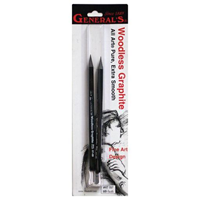 General's Woodless Graphite 2B Medium 2 Pk