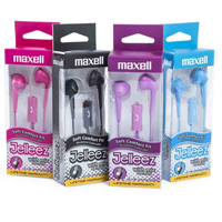 Maxell Jelleez Soft Comfort Earbuds W/ Mic Black