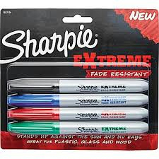 Sharpie Exterme Permanent Marker Assorted Colors 4 Pack (SKU 1069332245)