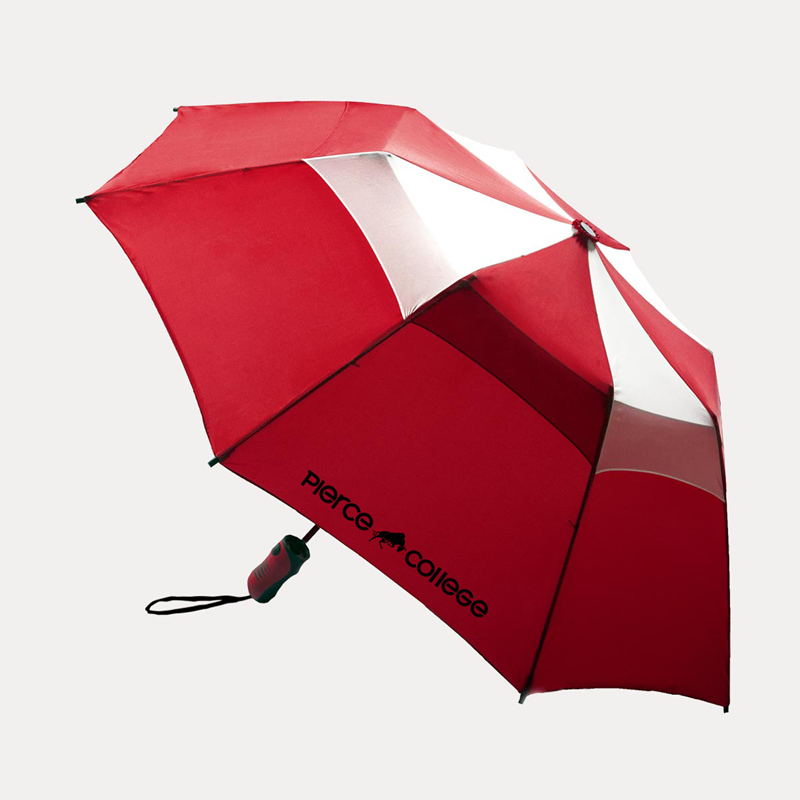 Umbrella 60" Automatic Folding Golf  Imprinted Wht/Red (SKU 11012092255)