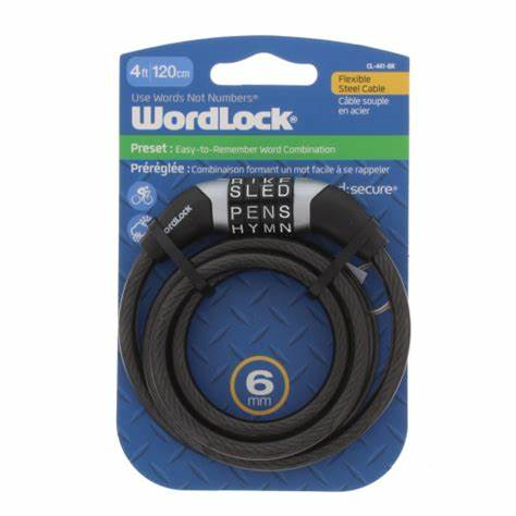 Wordlock 4' Cable Combination Lock (SKU 1060756552)